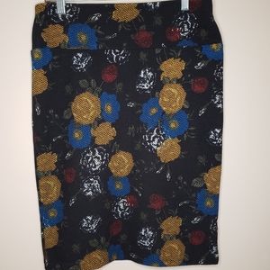 Lularoe Cassie Floral Pencil Skirt Medium